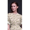 thumbnail image 3 of Bimba Rayon Leaves & Flowerpecker Bird Printed Womens Long MaxiDressGown With Side Slit-X-Large, 3 of 6