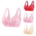 thumbnail image 2 of Timegard 3pc Wireless Bras for Women Front Closure Full Support Wide Strap Comfort Breathable Everyday Bra, 2 of 4