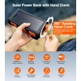 thumbnail image 3 of GOODaaa Banque d'Alimentation Chargeur Sans Fil 45800mAh Manivelle Intégrée et 4 Câbles 15W Charge Rapide Banque d'Alimentation 7 Sorties et 4 Entrées Chargeur Solaire Portable, SOS/strobos/lampes de Poche Robustes, Boussole, 3 of 5