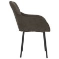 thumbnail image 3 of vidaXL Chaises de Salle à Manger d'Intérieur 2 Pcs - Velours Gris Foncé, 3 of 5