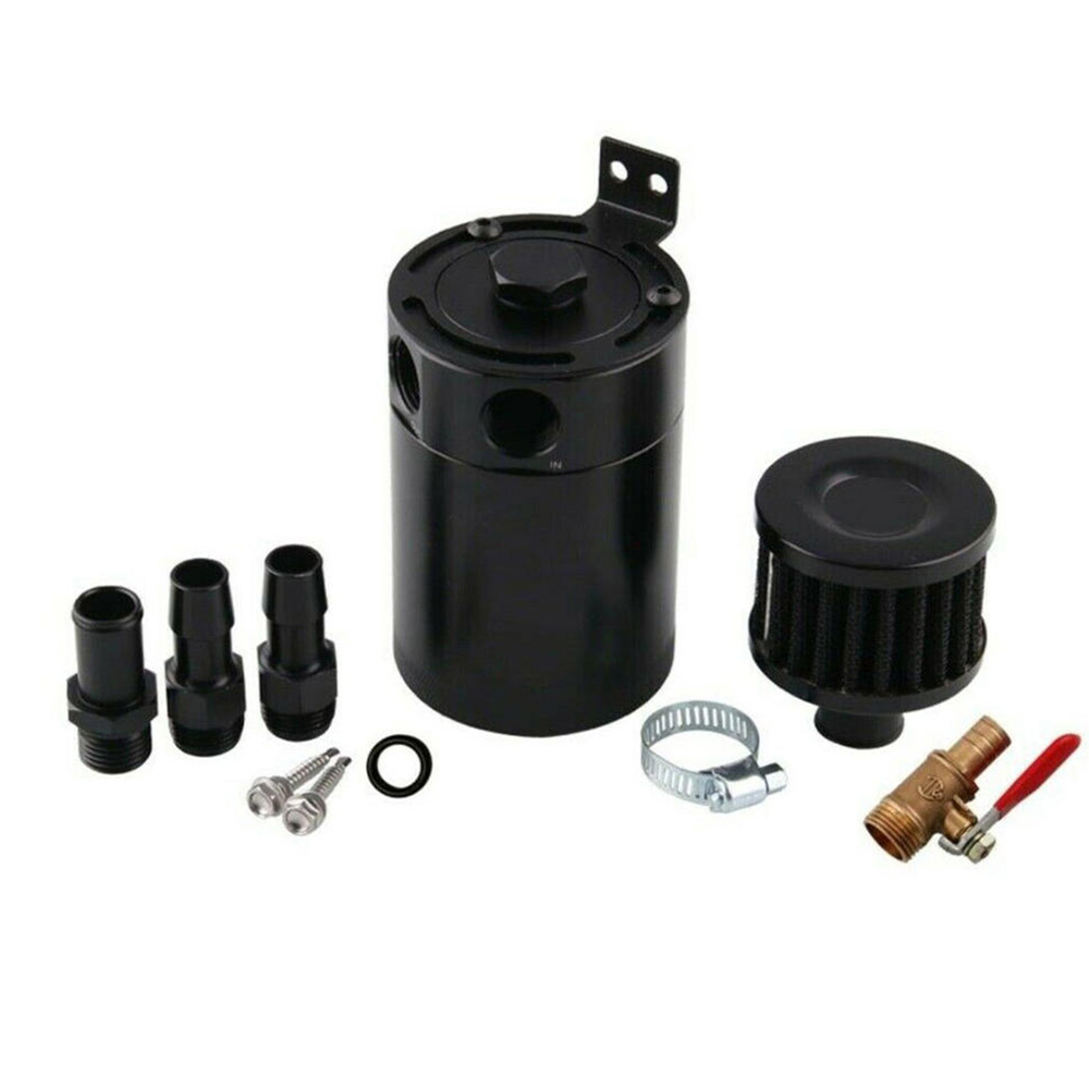 Wweixi 200ml Universal Aluminum Oil Catch Can with Durable Breather Filter for Universal Car Motor Vehicle