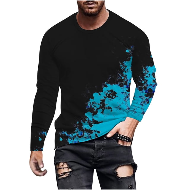 Birdeem T-Shirt à Col Rond Imprimé Mode Décontractée pour Hommes Manches Courtes