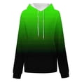 thumbnail image 4 of Rbaofujie Chandails à Capuchon pour Enfants Chandail à Capuchon pour Femmes à Coupe Ample à Manches Longues Haut de Sport Vert Chandail à Col Rond pour Femmes, 4 of 7