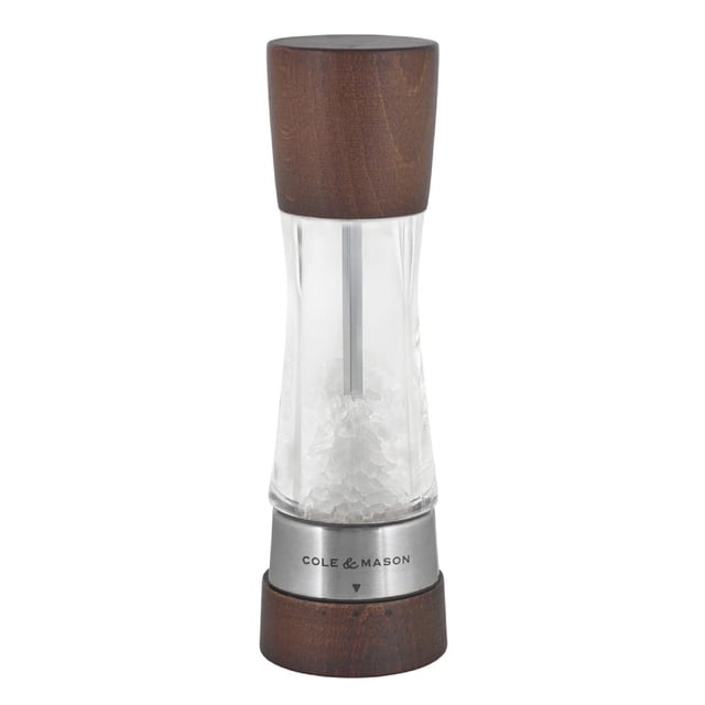 Cole & Mason Moulin à Sel Derwent - Moulin à Sel Gourmet Precision - Outils d'Assaisonnement et d'Épices Rechargeables - Siège Réglable, Réglages de Moulin à Sel Himalayen et Casher - Bois Forestier