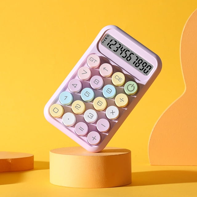 HOARBOEG Cute Calculator Small Portable Scientific Calculator For Students 10 Digits Mini Body Plastic Keys Non-slip Bottom Pad Clear Keys Clearance Sale