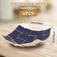 thumbnail image 4 of CHUANK 2 Pcs Valet Tray PU Leather Key Bowl Reversible Valet Tray Organizer Square Weave Nightstand Organizer Tray Waterproof Key Tray Decorative Catchall Tray for Man, 4 of 10