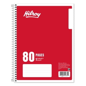 Hilroy 1 Subject 80pg Notebook Red