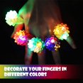 thumbnail image 4 of Novelty Place [Party Stars] Flashing LED Bumpy Jelly Ring Light-Up Toys (12Pack), 4 of 7
