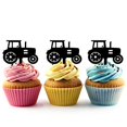 thumbnail image 1 of Farm Tractor Silhouette Acrylic Cupcake Toppers 12 pcs, 1 of 2