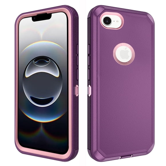 Asuwish Compatible with iPhone 16e/SE 2025/SE 4 Phone Case Hybrid Rugged Shockproof Hard Protective Drop Proof Full Body Heavy Duty Mobile Cell Cover for i16e SE4 Generation 16eCase Women Men Purple
