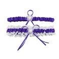 thumbnail image 1 of Wedding Bridal Legs Garter Set Bridal Garters Lace Belt Purple, 1 of 5