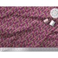 thumbnail image 3 of Soimoi Japan Crepe Satin Fabric Leaves & Floral Clip Art Decor Fabric Printed Yard 42 Inch Wide, 3 of 3