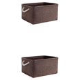 thumbnail image 4 of relayinert Contenant de Rangement pour l'Organisation et Poignée en Corde Robuste Boîte de Rangement Pliable Brun 31*21*13 2Ensemble, 4 of 6