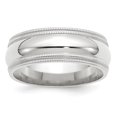 thumbnail image 1 of 14KW 8mm Double Milgrain Comfort Fit Band Size 4 Size 4, 1 of 3