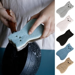 Amzcrzy Dish Sponge 4 Sets Of Cute Shape Dishwashing Sponge Wipe Household Kitchen Cleaning Cloth Pot Brush Wipe Cleaning Supplies Bathroom Accessories Home and Kitchen Kitchen Essentials