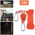 thumbnail image 2 of Pulley Ratchet Rope Hanger Pulley Regulator Wind Rope for Loose Secure 4mm 4m Orange, 2 of 8