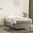 thumbnail image 1 of vidaXL Bed Frame Light Grey 100x203 cm Twin XL Velvet, 1 of 5