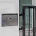 thumbnail image 3 of Rongfmy Locking Wall Mount Mailbox, Mail Boxes Outdoor with Combination Lock, Key Drop Bronze, 3 of 9