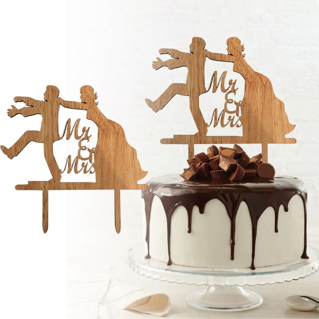 JJKBVCLO Cake Topper Wedding Cake Picks Wedding Cake Picks And Toppers Wooden Cake Topper