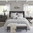thumbnail image 3 of Madison Park Signature Essence Ensemble de Literie Jacquard en Coton 9 Pcs - Gris, 3 of 14