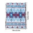 thumbnail image 3 of BKER Bohemian Portable Outdoor Thickened Picnic Blanket Foldable Portable Large Soft Rug For Park Camping Beach Home (Color 90 * 180cm), 3 of 7
