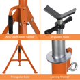 thumbnail image 3 of GloryStar Heavy-Duty Pipe Jack Stand Adjustable Height 13-19 Inch, Folding Steel Work Stand 2500 Lb Capacity, v Head Pipe Rack for Truck, Automotive Tools, Welding & Construction Projects, 3 of 7