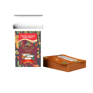 Hispanic Heritage Month Trivia Card Game – 30-Card Deck with Questions, Answers & True/False Activities – Fun & Educational Hispanic History Game for Classroom, Family & Cultural Events