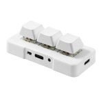 Riwcyla MK321U 3, Clavier personnalisé filé avec commutateur bleu mécanique Câble de données amovible pour bureau blanc , parfait pour une utilisation quotidienne, activités en plein air, voyage & occasions occasionnelles