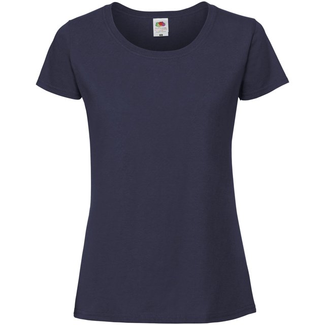 Fruit Of The Loom T-Shirt Premium en Fil à Tricoter pour Femmes Coupe Ajustée