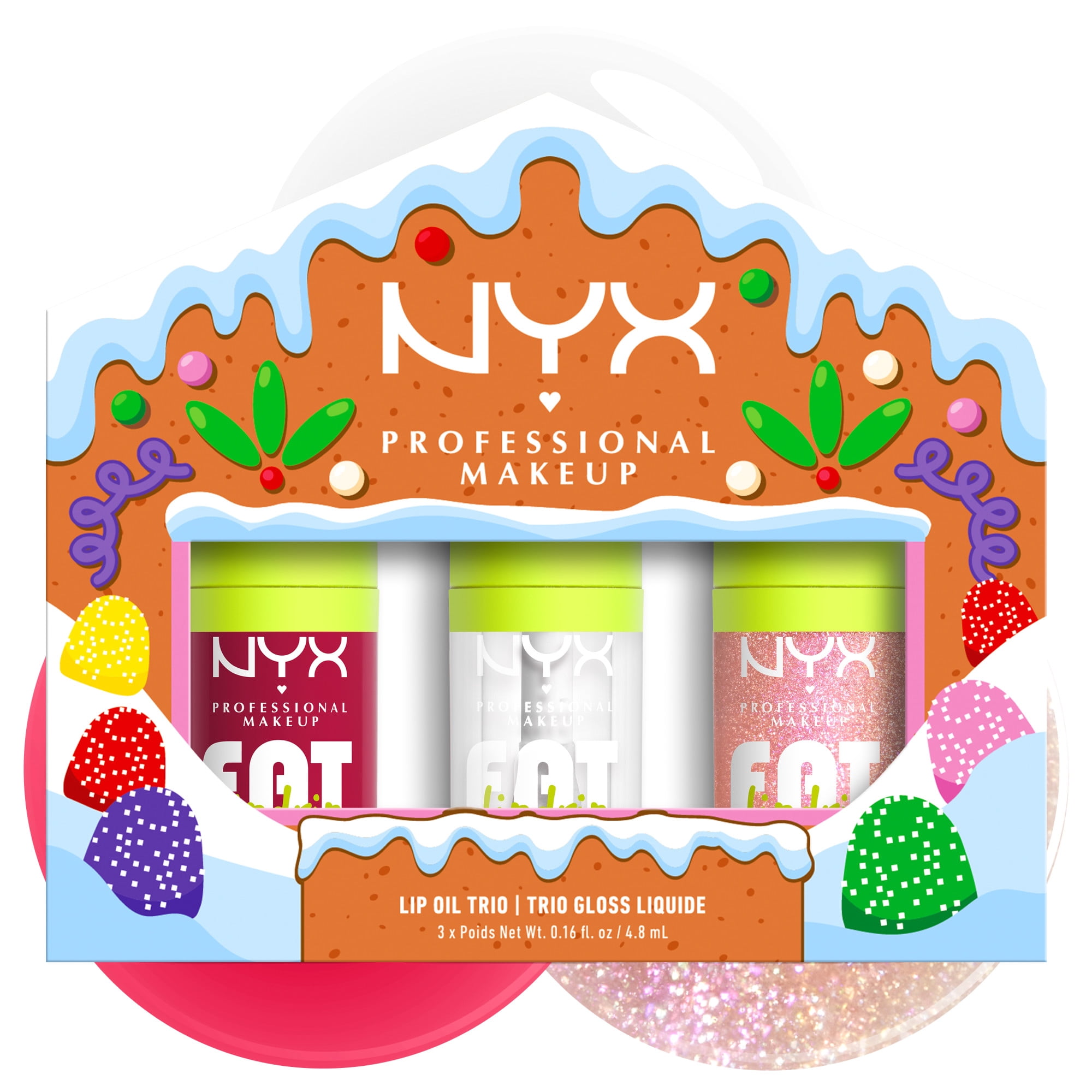 NYX LAガール コスメ まとめ売り NYX Professional Makeup Holiday Fat Oil Lip Oil Trio Kit - Walmart.ca