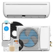 DEXTRUS 12000 BTU Mini Split Air Conditioner Heat Pump System, Wifi Enabled 20 SEER2 115V Ductless AC Cool, 750 Sq ft, Compatible with Alexa, R32 Refrigerant & Installation Kit, White