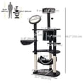 thumbnail image 3 of PawHut Multi-Level Plush Cat Tree for Large Cats Adult, 60" H, Dark Grey, 3 of 8