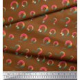 thumbnail image 3 of Soimoi Brown Rayon Fabric Text & Paint Brush Art & Craft Print Fabric by Yard 42 Inch Wide, 3 of 3