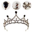 thumbnail image 2 of CIMAXIC Party Vintage Tiara Rhinestone Inlaid Crown Party Prom Tiara for Women Bride,6.3"X6.3"X2.36", 2 of 3