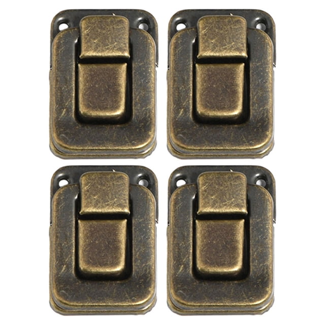 4 Pcs Iron Antique Hasp Lock for Jewelry Box Suitcase Buckle Vintage Clip Buckle