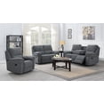 thumbnail image 2 of K-Living Neal Linen Blend Manual-Reclining Loveseat in Grey Linen Fabric, 2 of 2