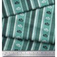 thumbnail image 2 of Soimoi Georgette Viscose Fabric Geometric & Striped Floral Block Decor Fabric Printed Yard 42 Inch Wide, 2 of 3