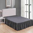 thumbnail image 1 of MesaSe Sheets & Beyond Solid Microfiber 14” Bed Skirt  Queen  White, 1 of 4