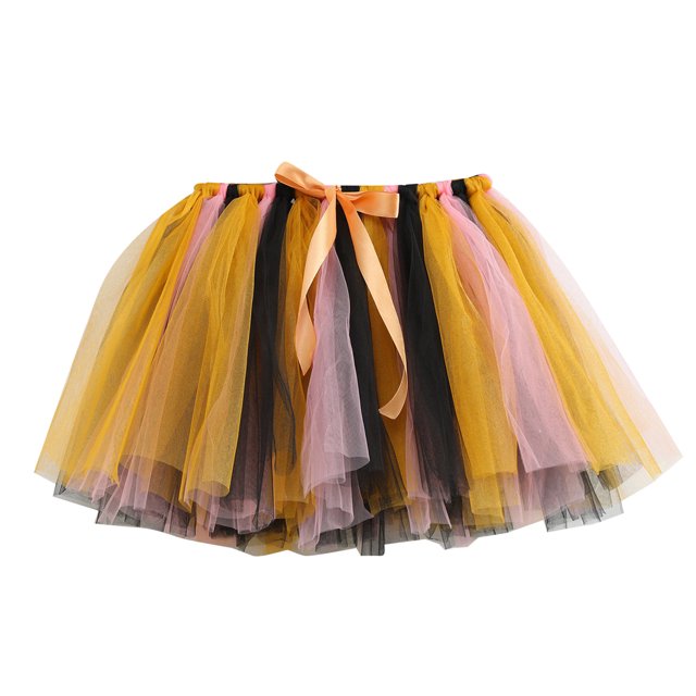 Birdeem Jupe Princesse en Tulle Multicolore pour Bébé Fille Jupe à Nœud Multicolore