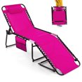 thumbnail image 1 of Gymax Folding Chaise Lounge Chair w/Comfortable Headrest Easy Folding Design for Lawn, 1 of 10