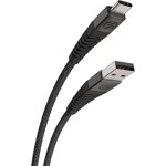 Scosche HDCAB10-SP Strikeline 10-ft. Heavy-Duty USB to USB-C Charge & Sync Braided Cable Black