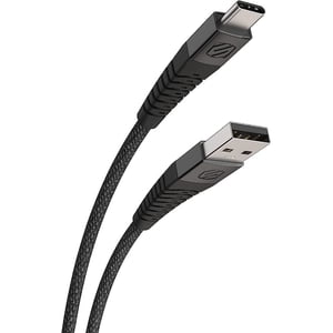 Scosche HDCAB10-SP Strikeline 10-ft. Heavy-Duty USB to USB-C Charge & Sync Braided Cable Black