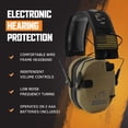 thumbnail image 3 of Walker's Razor Slim Shooter Electronic Hearing Earmuff, Tan Patriot (3 Pack), 3 of 9