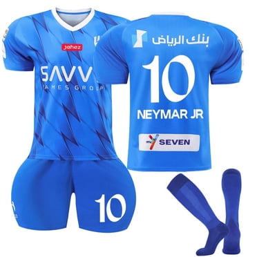 Garçons Filles Enfants Football Chandail Riyadh Nouvelle Lune No 10 NEYMAR JR Jeunesse Sport Soccer Uniforme