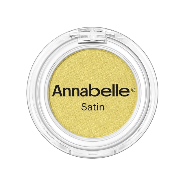 Annabelle Satiné Fard à Paupières Journée Ensoleillée, un Fard Rond Clair compact avec Poudre Satinée Jaune Douce et Veloutée Présentant un Subtil Éclat, Hautement Pigmenté et Longue Tenue pour un Port Sans Plis, Convient pour Estomper pour Créer de la Profondeur et Illuminer les Yeux.