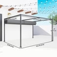 thumbnail image 3 of Outsunny 13' x 10' Patio Pergola with Retractable Canopy, Dark Grey, 3 of 10