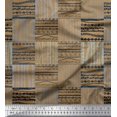 thumbnail image 1 of Soimoi Brown polyester Crepe Fabric Geometric African Decor Fabric Printed Yard 42 Inch Wide, 1 of 3