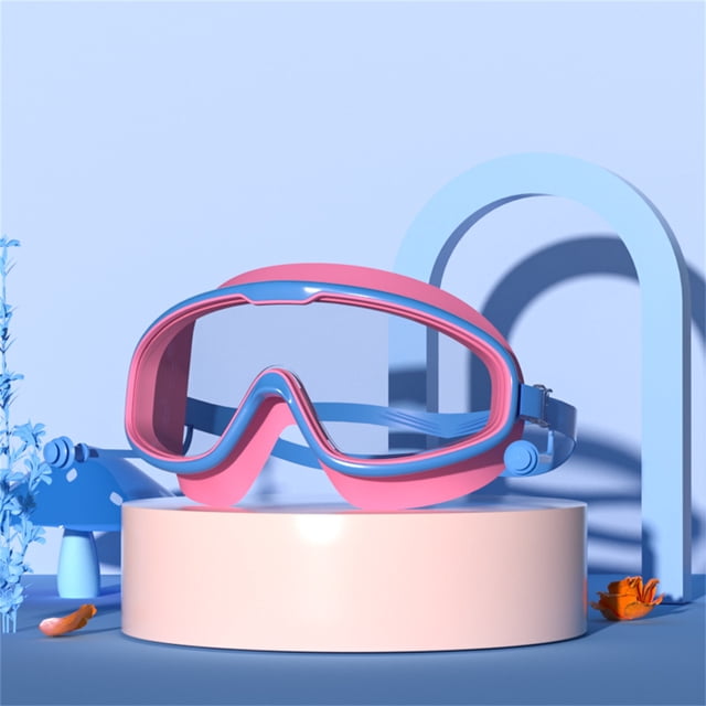 Kids Swimming Goggles - Large Frame HD Waterproof Eyewear - Adjustable Soft Silicone Seal & Eye Protection for Children
