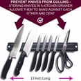 thumbnail image 2 of XZNGL Kitchen Knife Magnetic Holder Magnetic Wall Mounted Kitchen Knife Magnet Bar Holder Display Rack Strip 33Cm Magnetic Strip for Kitchen Knives Knife Holder for Kitchen Drawer, 2 of 6