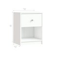 thumbnail image 3 of Tvilum Canada Ensemble de Meubles 2 Pcs Table de Chevet 1 Tiroir en Blanc, 3 of 11